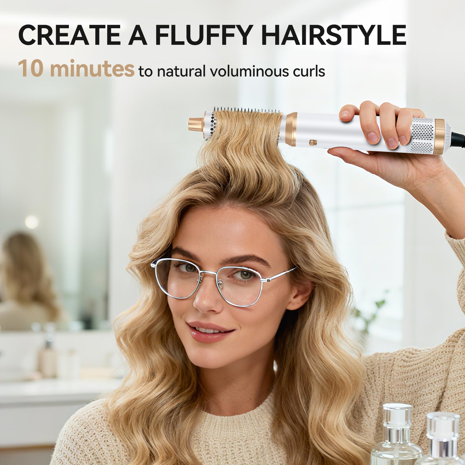 LNSTN Blow Dryer Brush oval comb boosting voluminous hairstyles