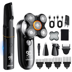 Loarysk head shaver with 5D floating heads for smooth contouring