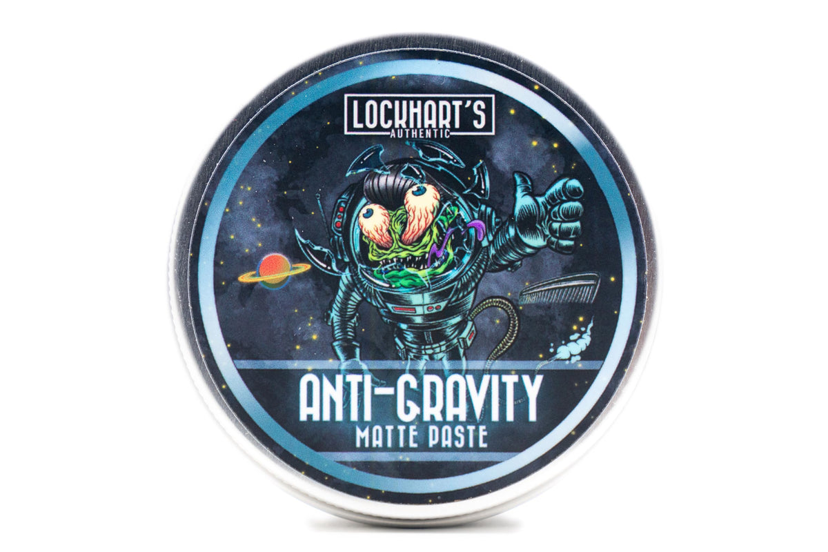 Lockhart’s Anti-Gravity jar close-up shows matte paste texture for effortless volume
