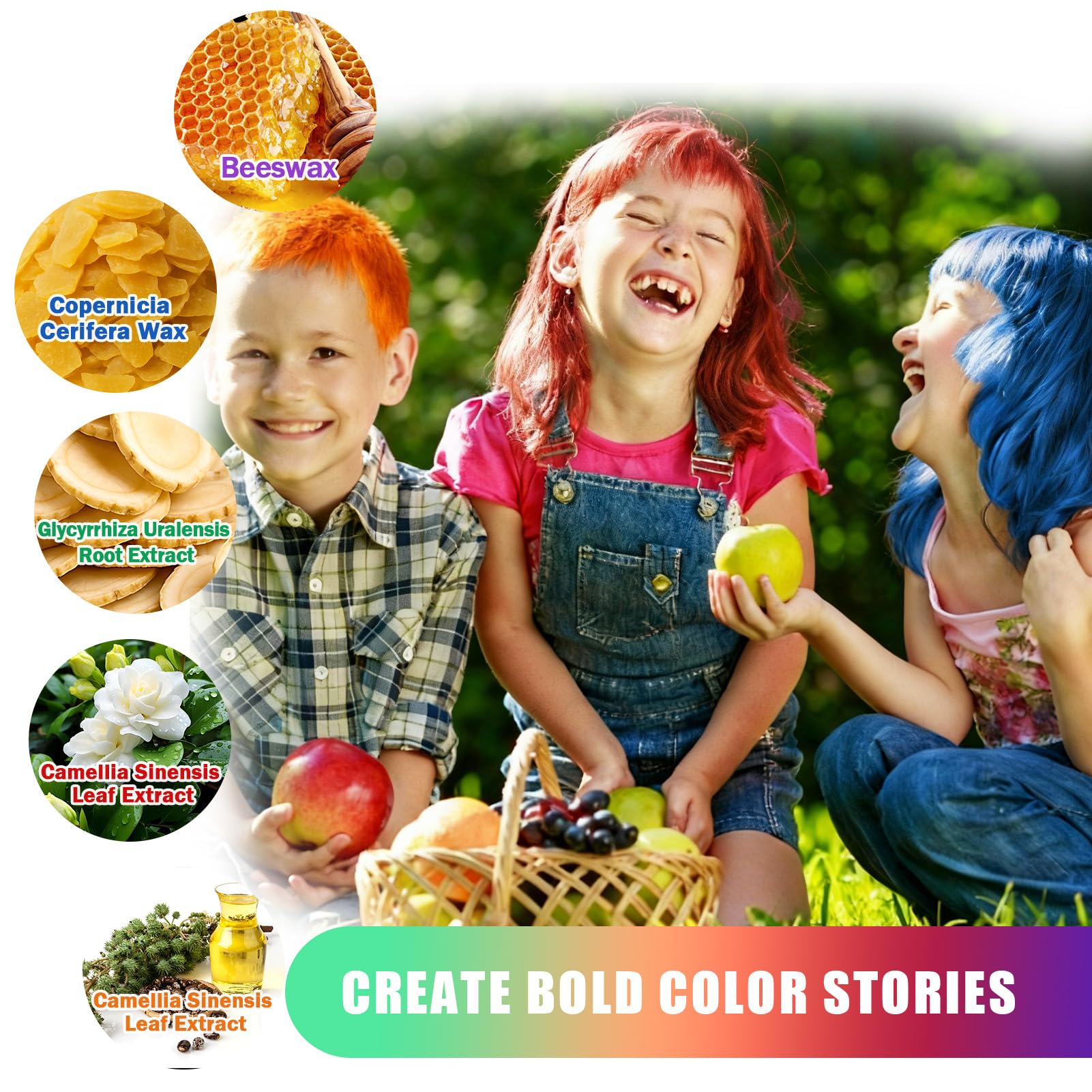 Lockmio pink hair color wax on hair for playful accents.
