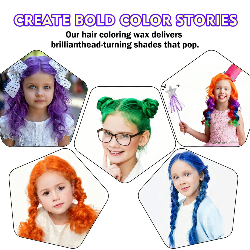 Lockmio purple hair color wax on hair for vibrant style.