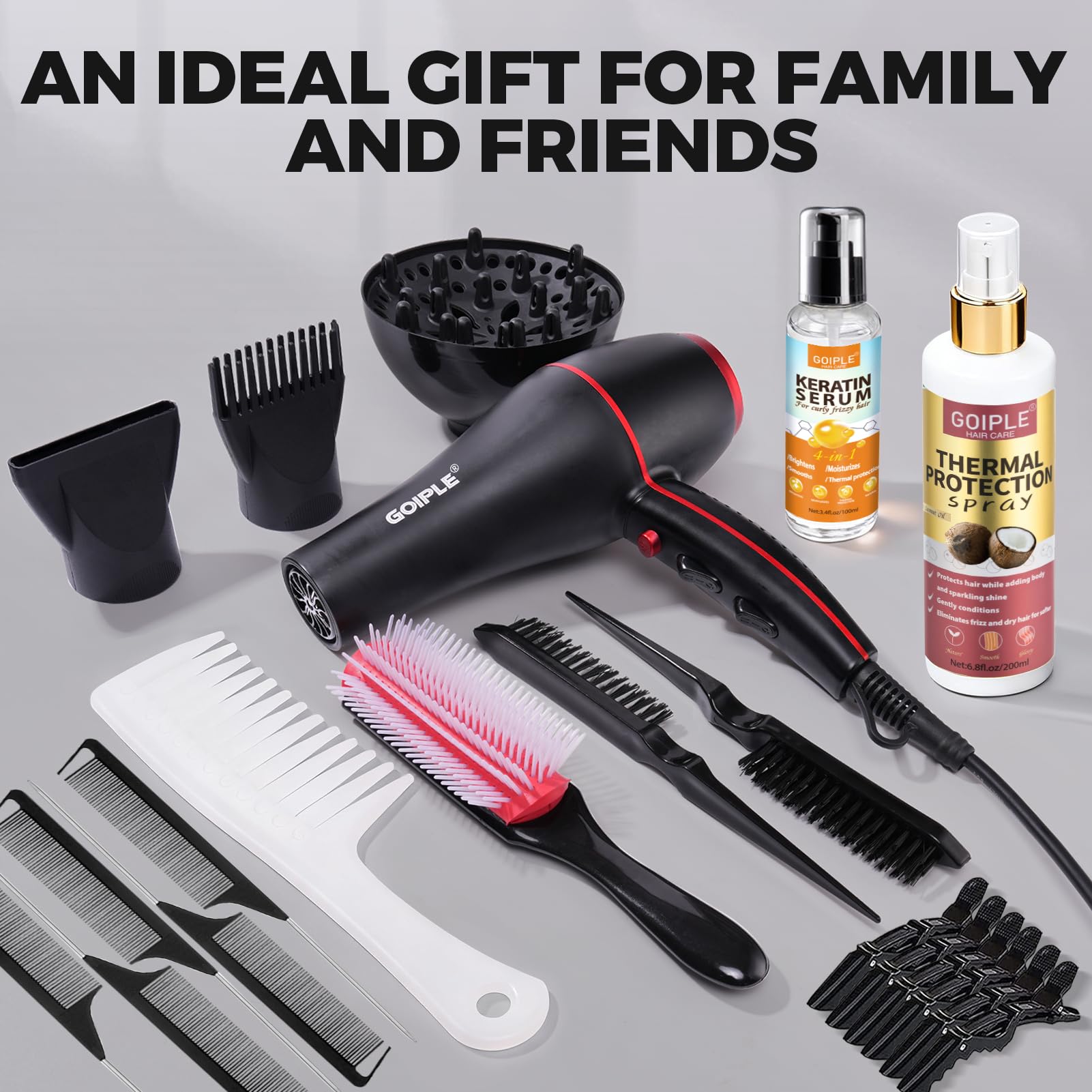 Lockmio wide-tooth comb for gentle detangling and sectioning