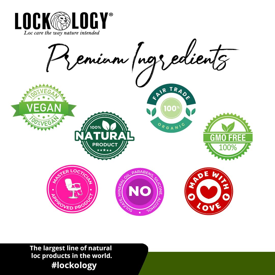 Lockology Peppermint Tea Tree Loc Oil ingredients highlight natural oils for dread health.