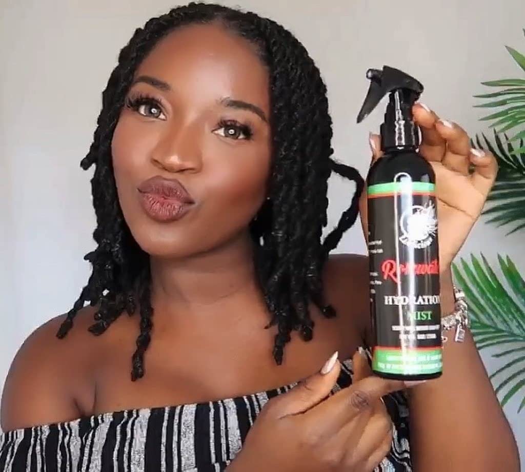 LOCLICIOUS organic rosewater for locs highlighted in a bottle
