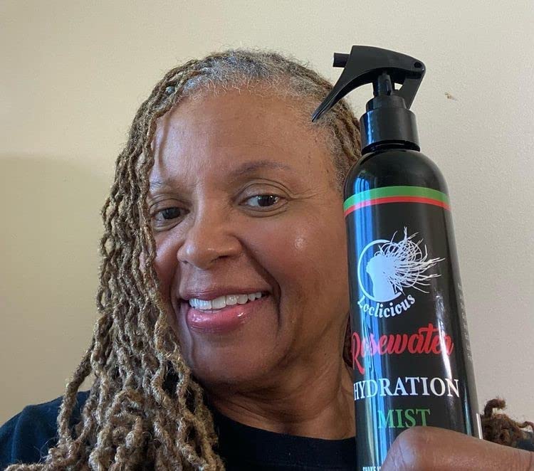 LOCLICIOUS spray taming frizz and smoothing locs during styling