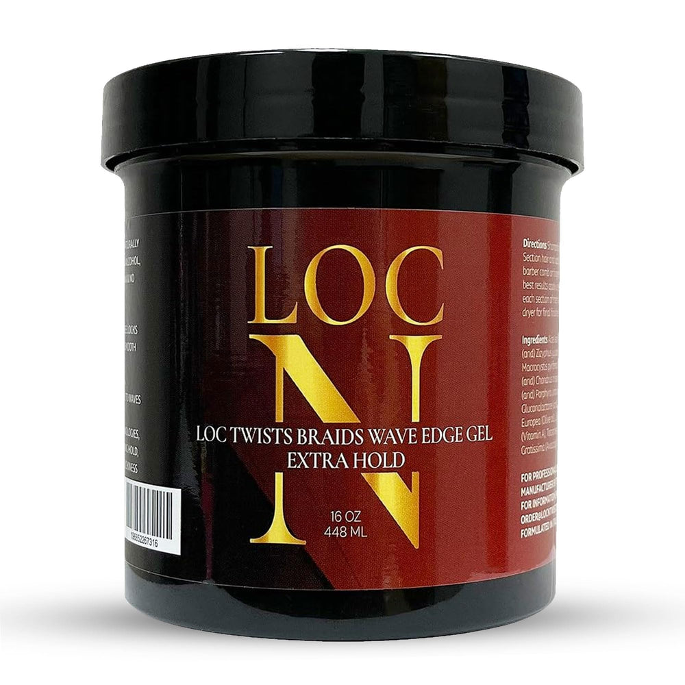 LOCN Twist Braids Edge Control Gel during application for smooth, defined twists.