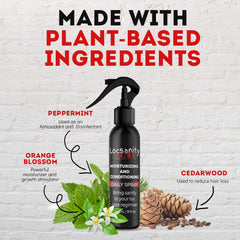 Locsanity Bold Moisturizing Loc Spray closer look at ingredients reveals a clean, nourishing blend.