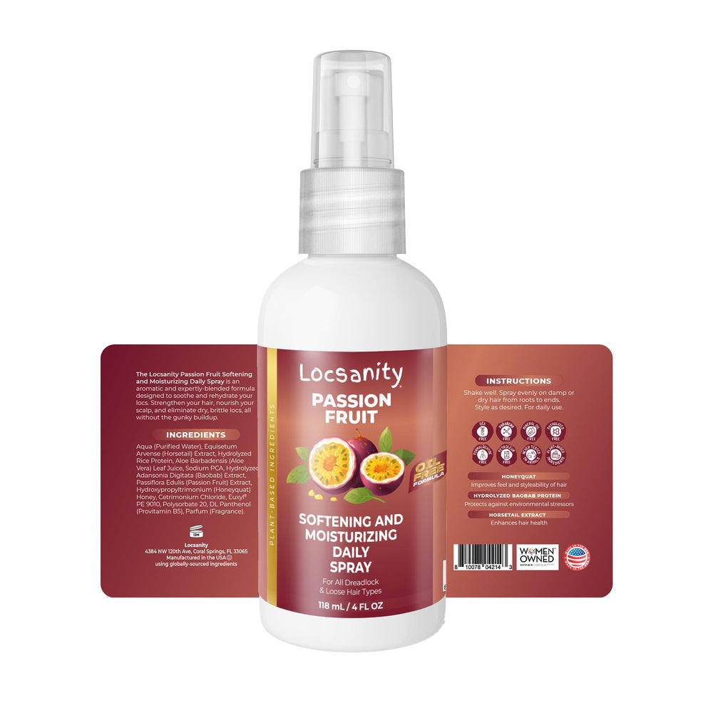 Locsanity spray mist on dreadlocks shows even application for moisturized locs