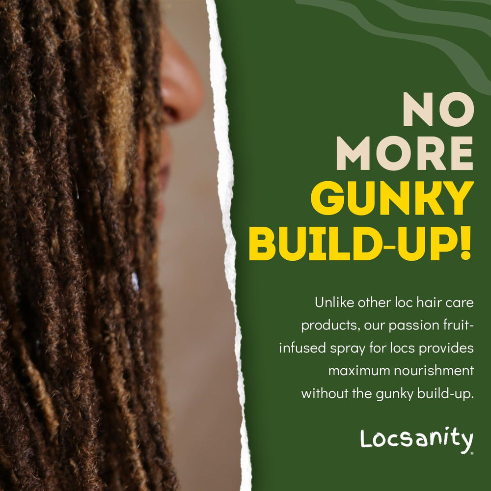Locsanity dreadlocks braid spray mist for lightweight hydration without heaviness.