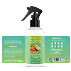 Locsanity Grapefruit Coconut Lime Daily Spray Bottle provides lightweight moisture