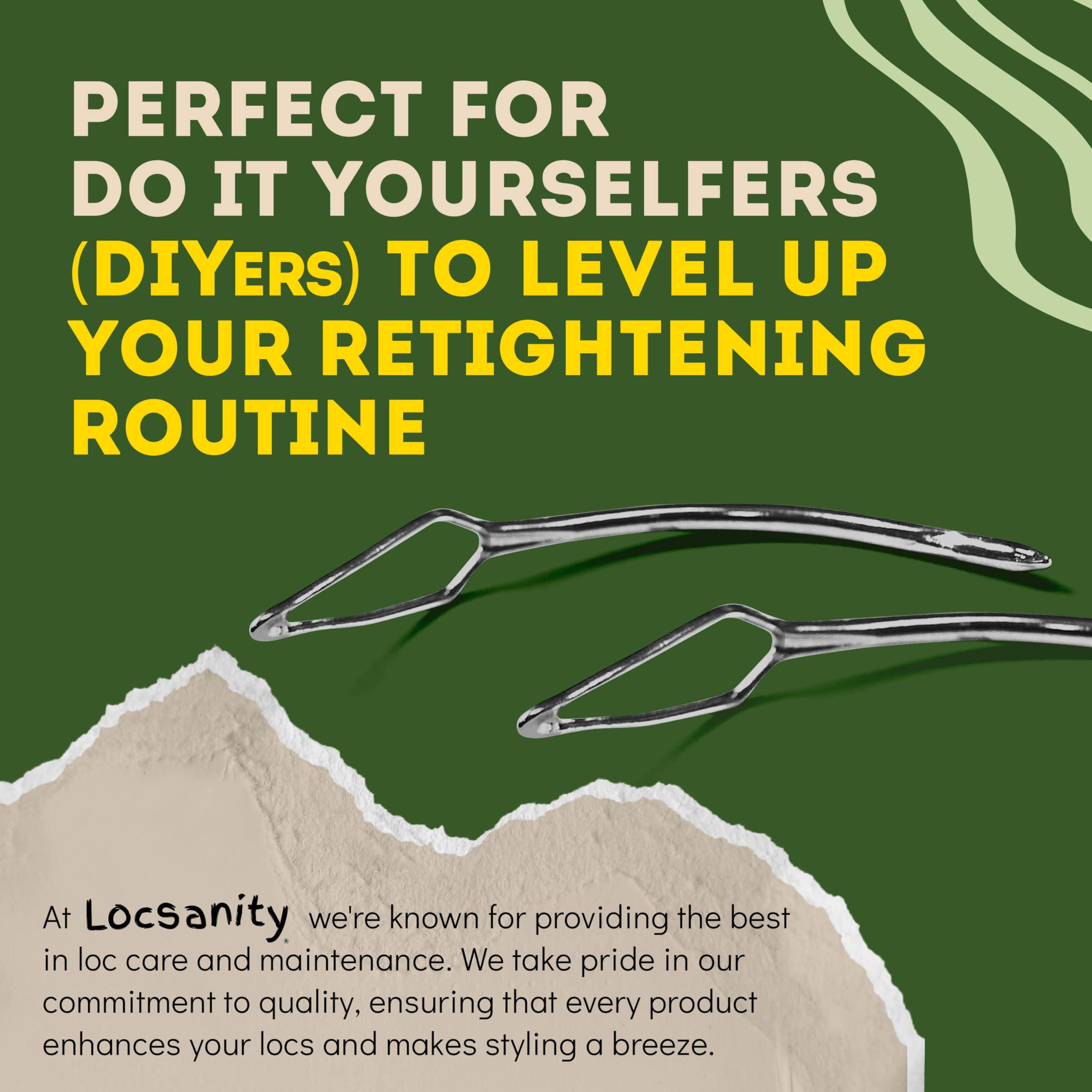 Locsanity loc care routine with the tool illustrating simple DIY maintenance at home