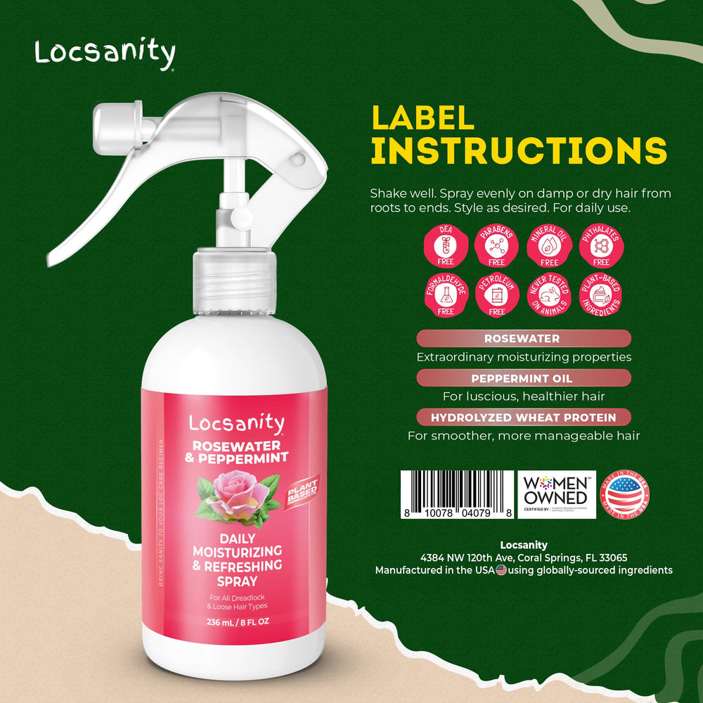 Locsanity loc refresh bottle 8oz ready for quick scalp hydration on the go