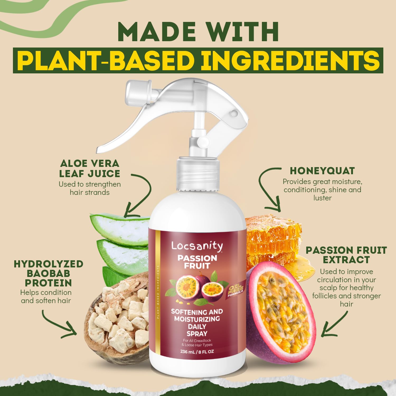Locsanity passion fruit bottle shown as a thoughtful holiday gift