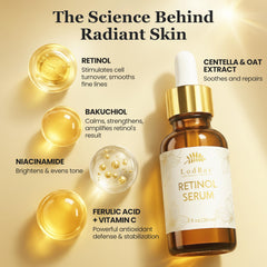 LodBar Retinol Serum texture shown during application for smooth layering.