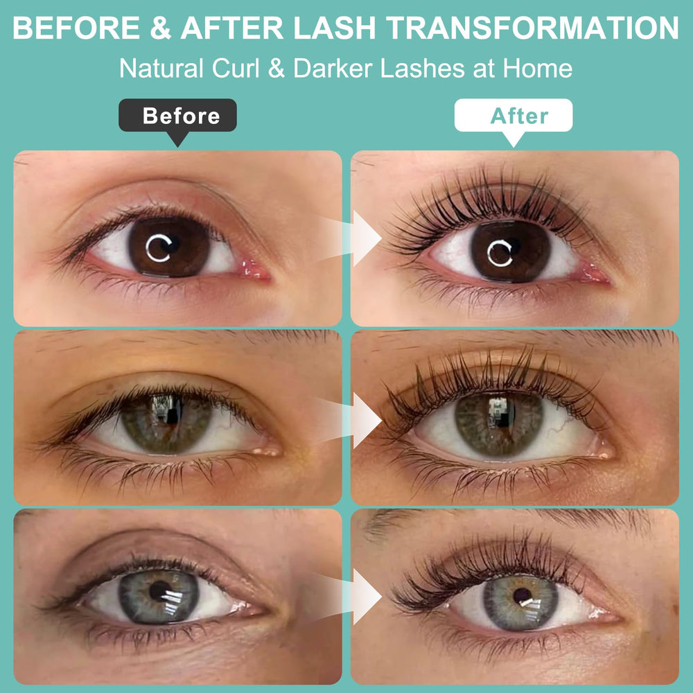 Loeland Lash Lift Kit results show lifted, fuller lashes.