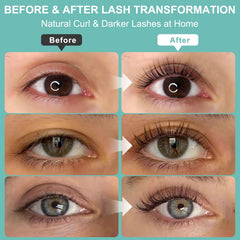 Loeland Lash Lift Kit results show lifted, fuller lashes.