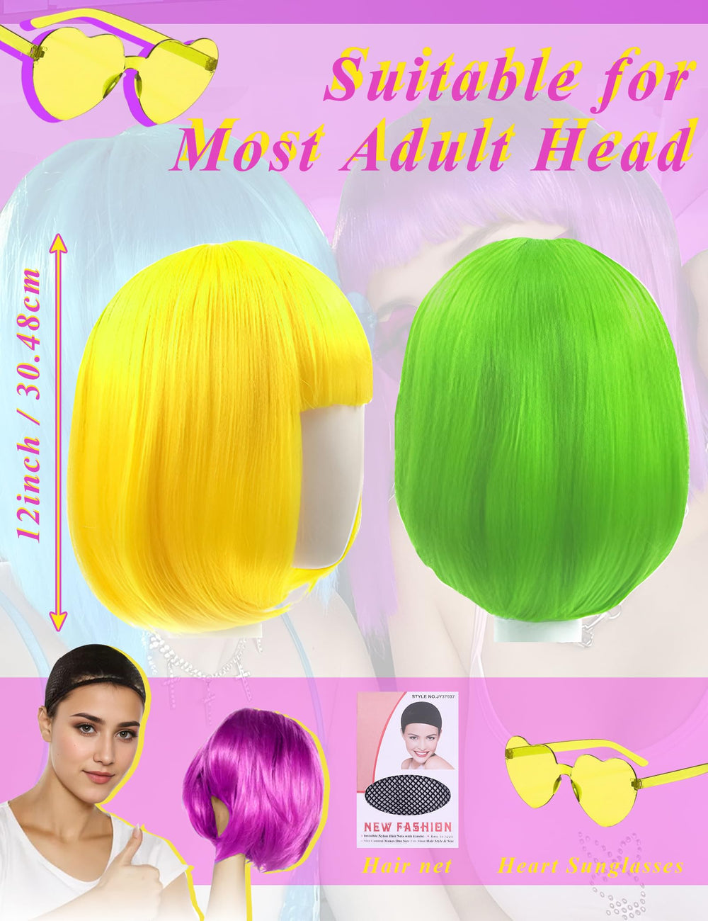 LOHO MAGICA yellow wig offers sunny vibes for playful outfits and celebrations.
