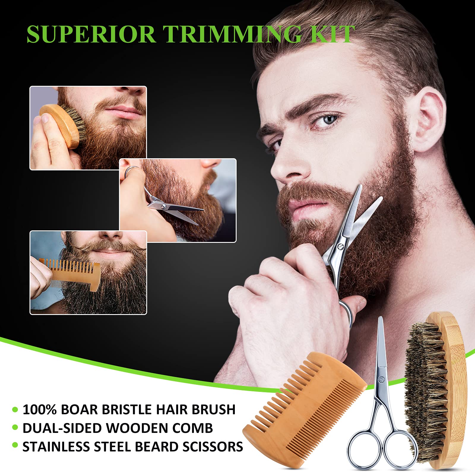 LOKDLAWEN beard comb for detangling and precise grooming.