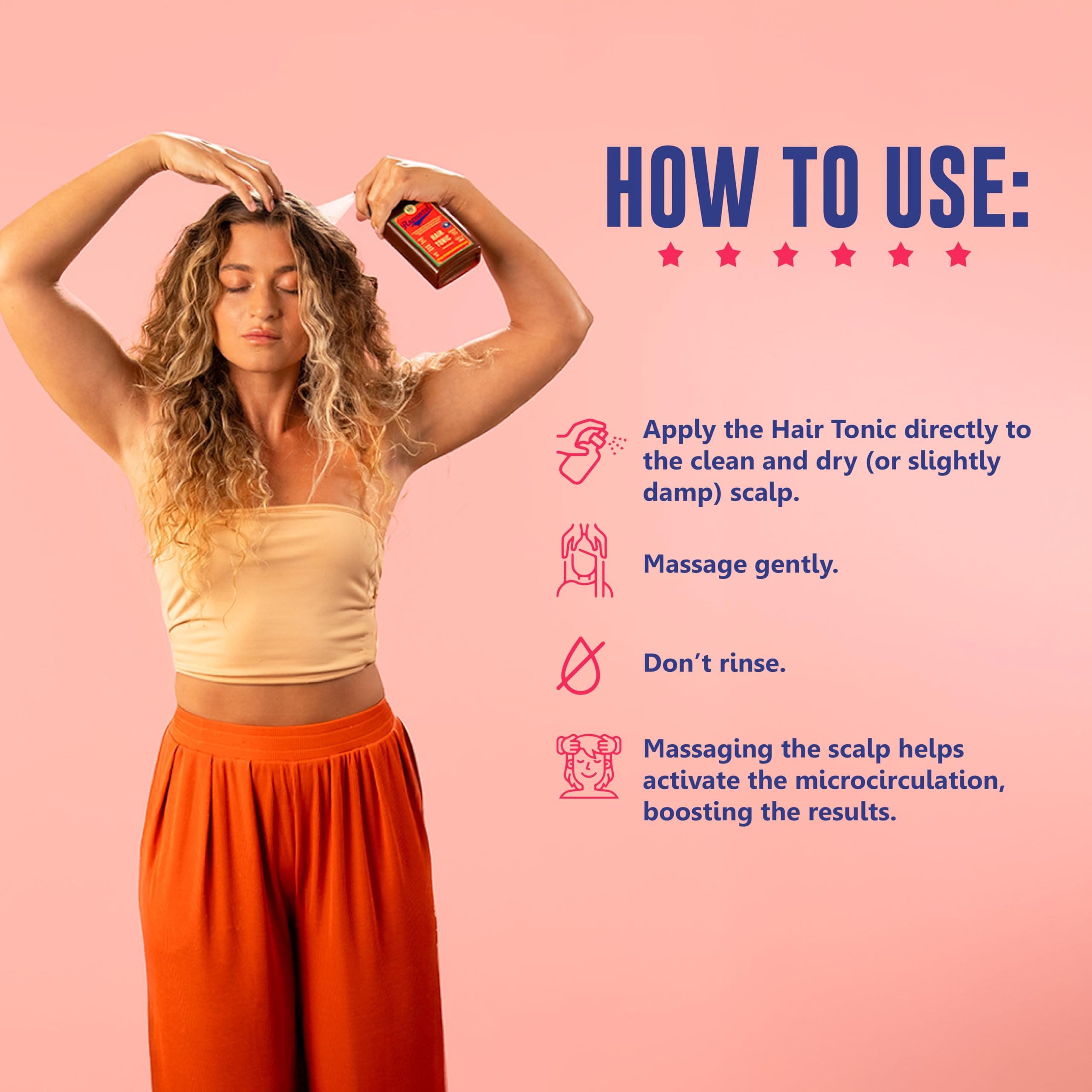 Lola From Rio hair care routine on bathroom shelf suggests daily strengthening.