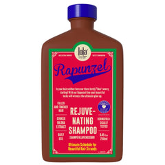 Lola From Rio Rapunzel Rejuvenating Shampoo bottle shown, hydrates and nourishes fine hair.