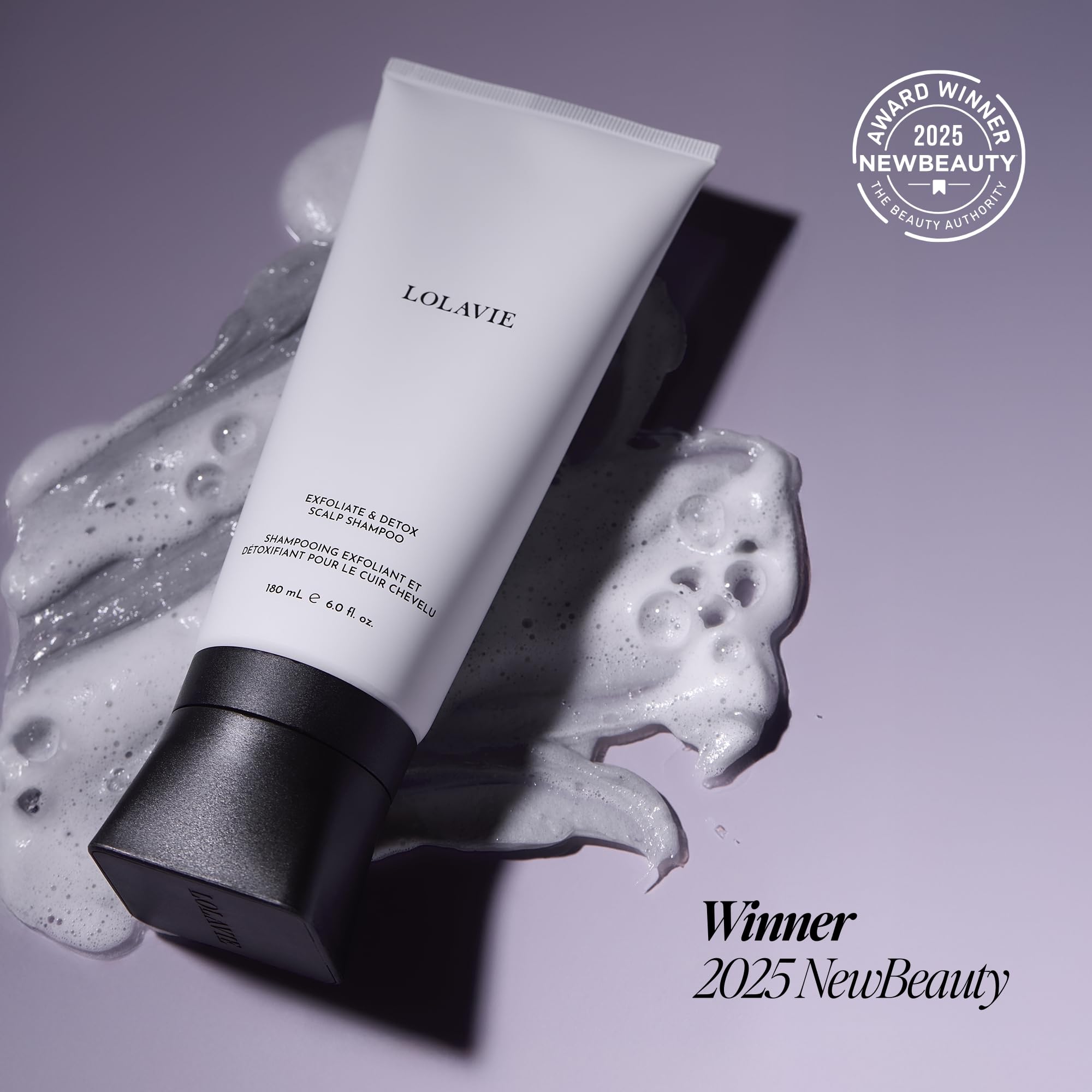 LolaVie Exfoliate Detox B-Pro3 bond technology label indicating protection of hair look.