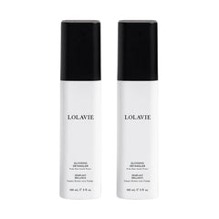 LolaVie Glossing Detangler bottle closed, promoting detangling and shine.