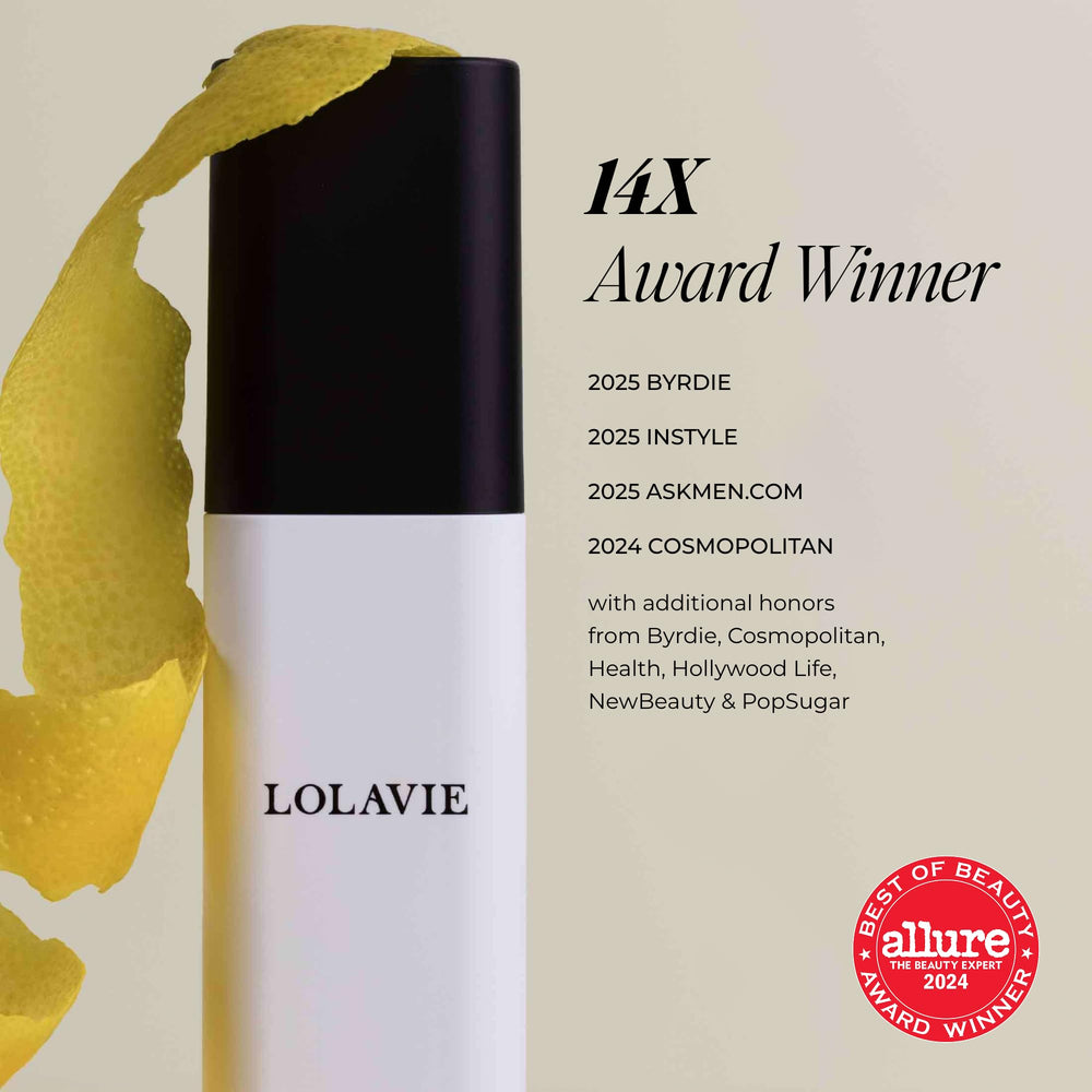 LolaVie Glossing Detangler heat shield graphic, visualizing 450°F protection.