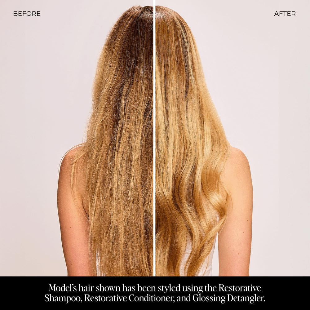 LolaVie Glossing Detangler shows luminous shine after use