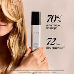 Close-up of conditioner texture on hair for silky, frizz control