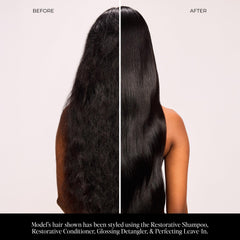 LolaVie Perfecting Leave-In travel bottle for frizz control and smoothness.