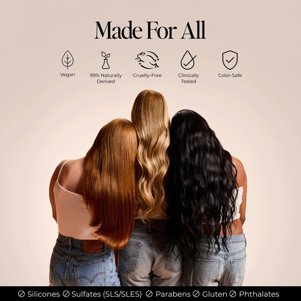 LolaVie Restorative Conditioner frizz-control visual highlights healthy-looking shine.