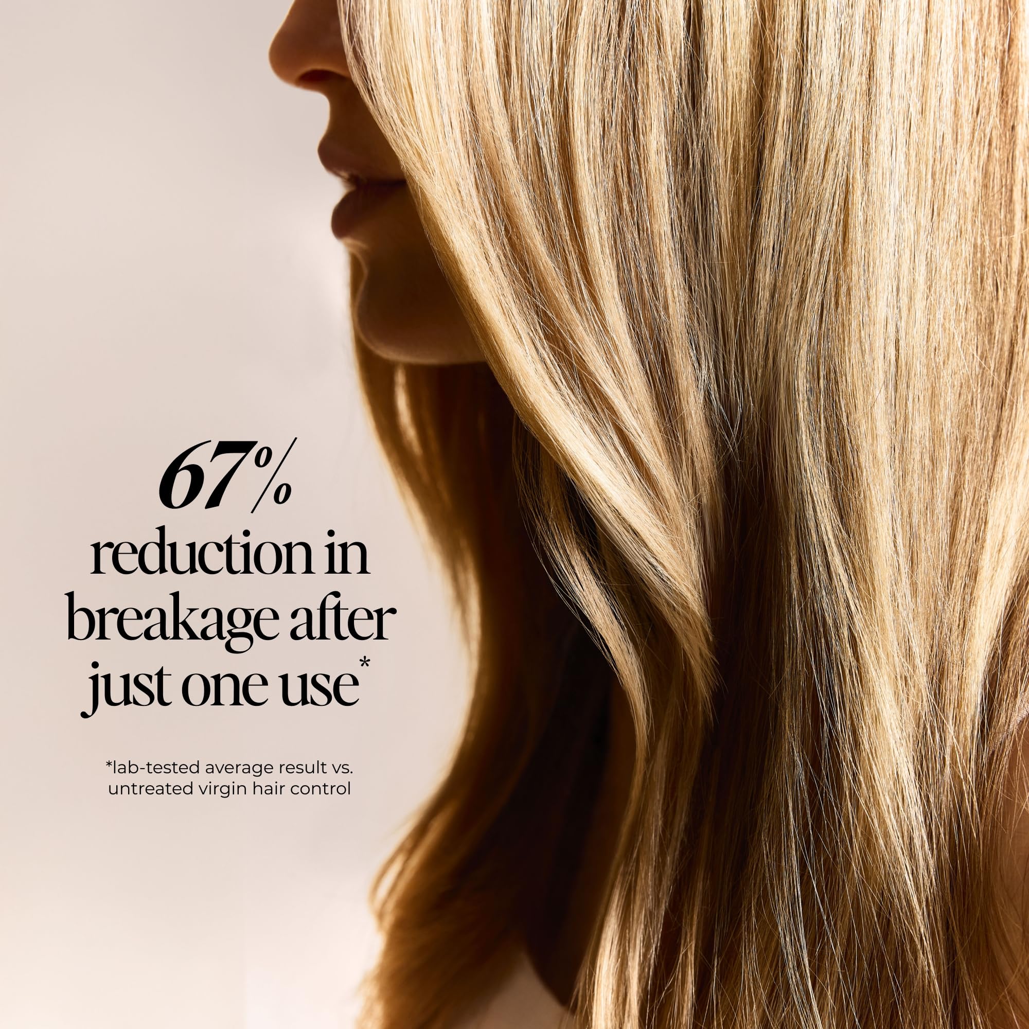 Lolavie close-up reveals silky shine on wet or dry hair.