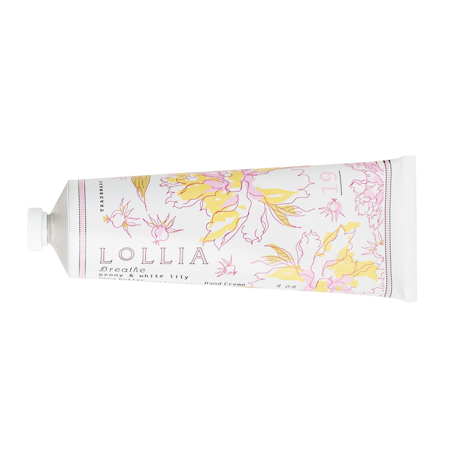 LOLLIA Breath Handcreme peony-white-lily packaging showcases a luxurious gift-ready keepsake box.