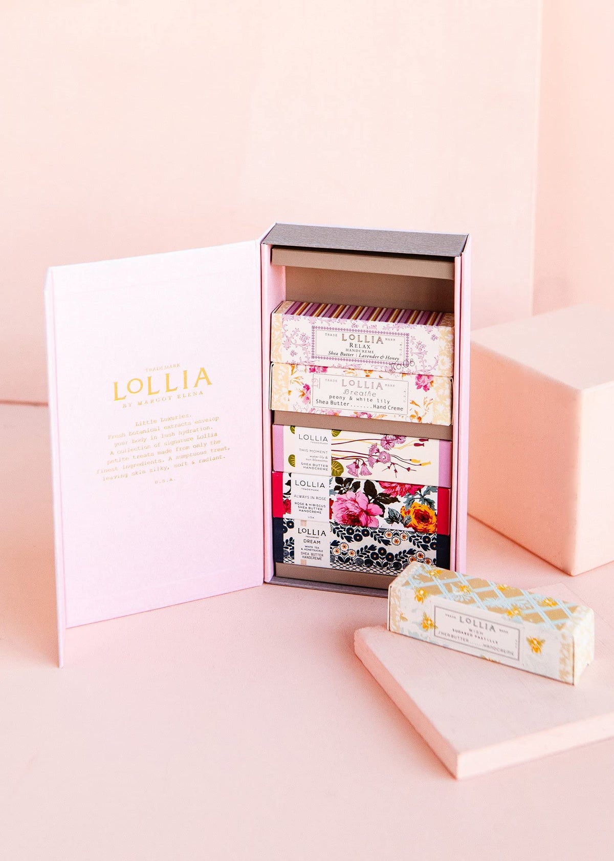 LOLLIA Petite Treat Handcreme Gift Set Always in Rose bottle promotes hydrating hand care ritual