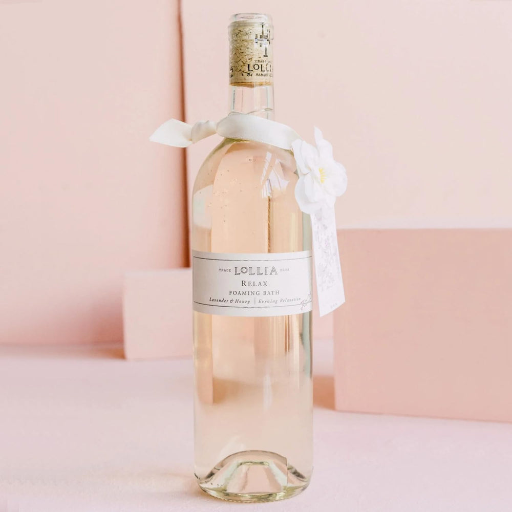 Lollia Relax fragrance notes lavender and honey for serene bath time