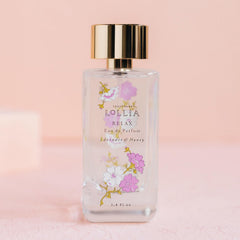 Bottle shows floral pattern suggesting calming ambience and elegance