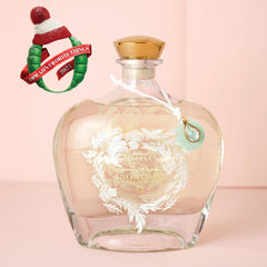 Lollia Snowdrop Bubble Bath bottle close-up highlights Winterberry and Cashmere notes.