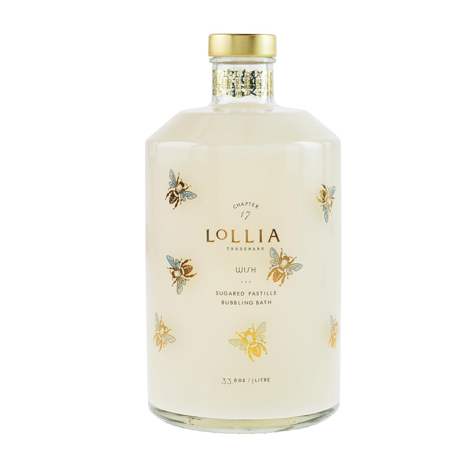 LOLLIA Wish Bubble Bath vanilla bean bubbles create a soothing, aromatic bath ritual.