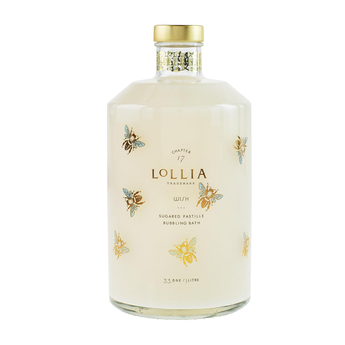 LOLLIA Wish Bubble Bath vanilla bean bubbles create a soothing, aromatic bath ritual.