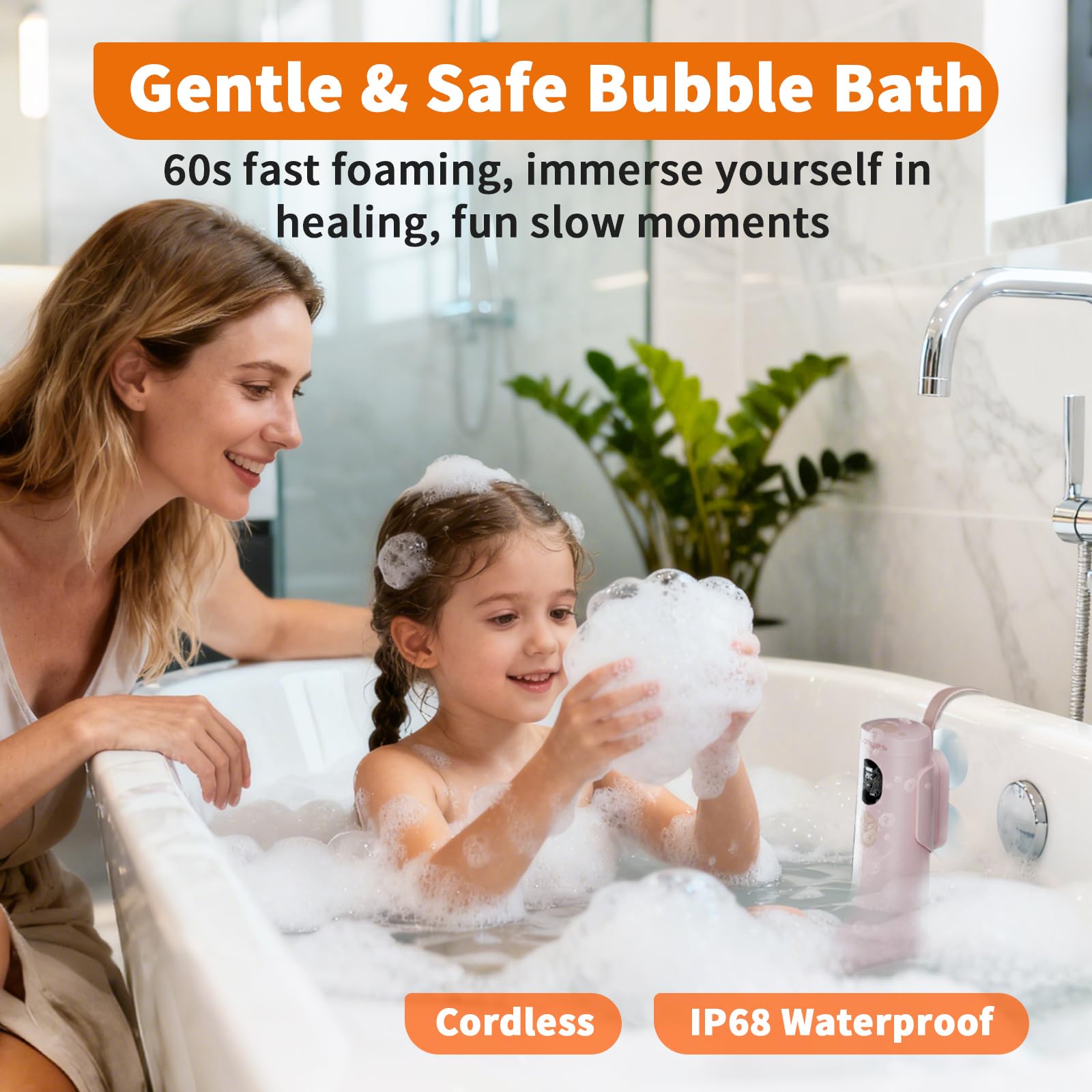 lollyes Bath Jets smart temp sensing helps maintain comfortable water temperature