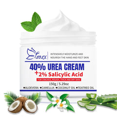 LOLX 40% Urea Foot Cream bottle for deep hydration of dry feet