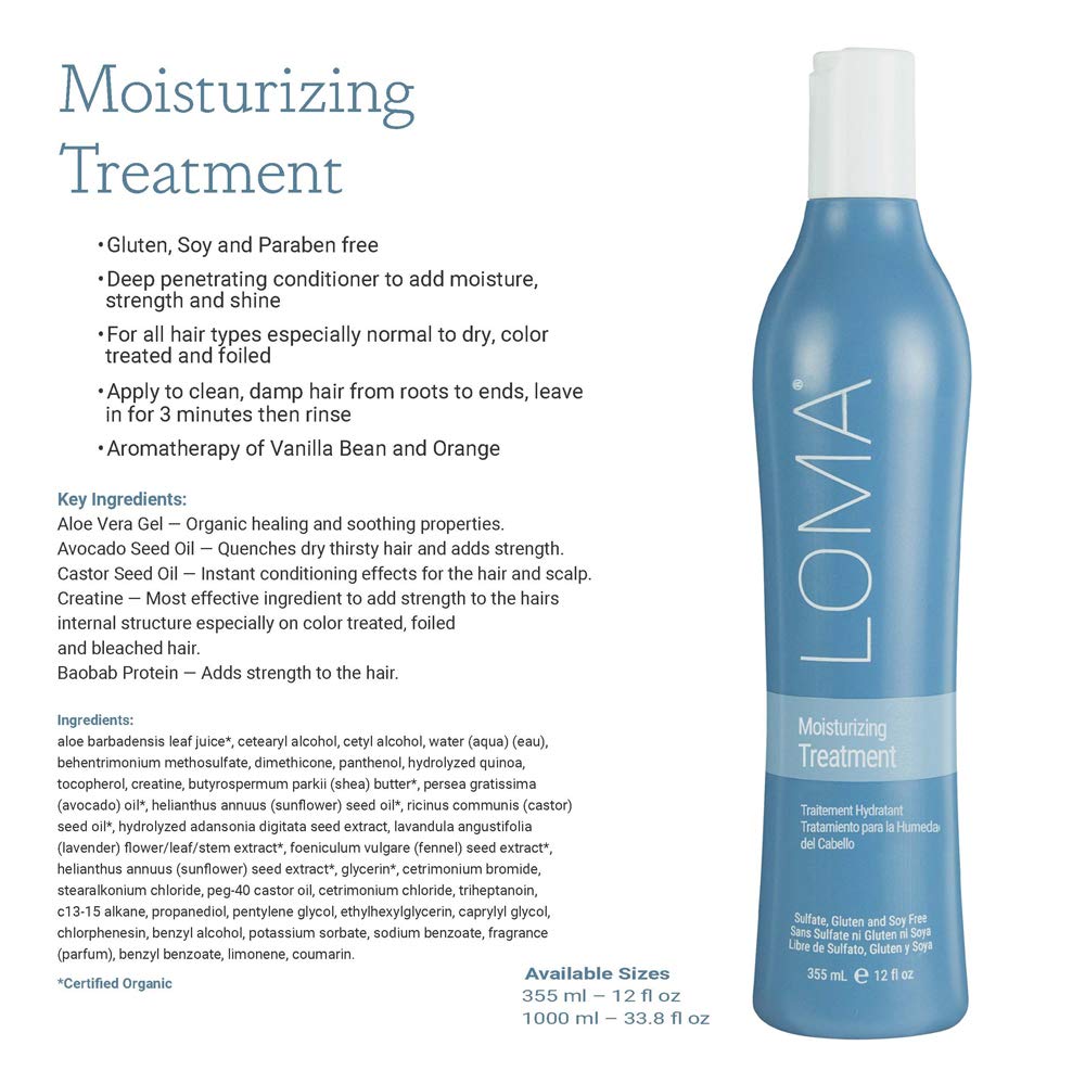 Loma Duo Pack setup image shows comprehensive hydration for all hair types.
