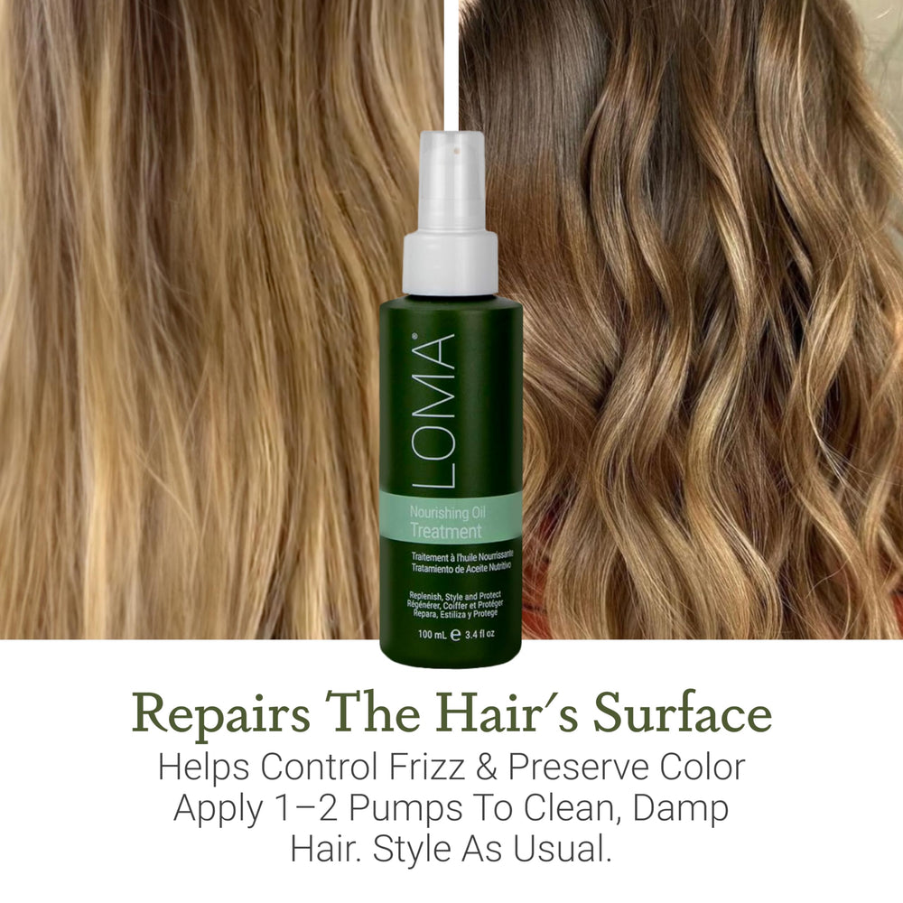 LOMA Nourishing Oil Treatment after-shave use provides lightweight skin hydration.