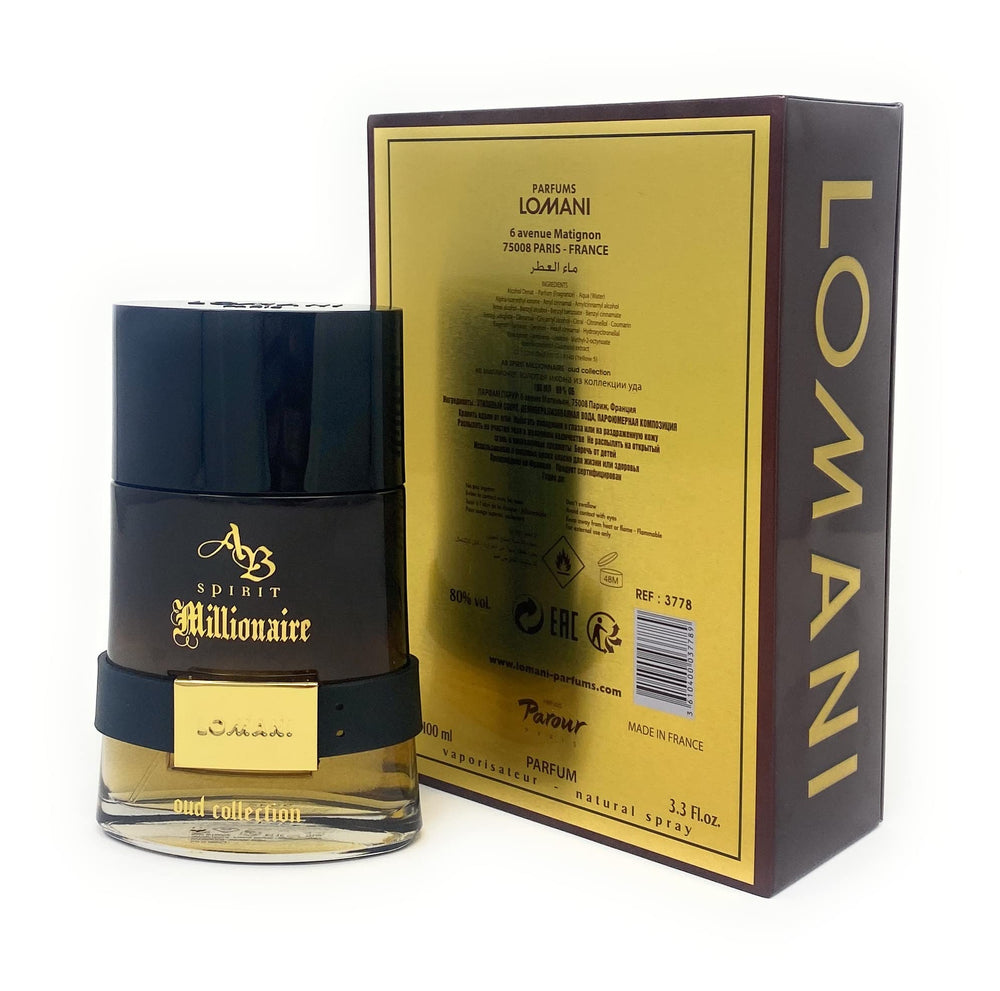 Lomani AB Spirit Millionaire Oud night-time wear scenario evokes confidence