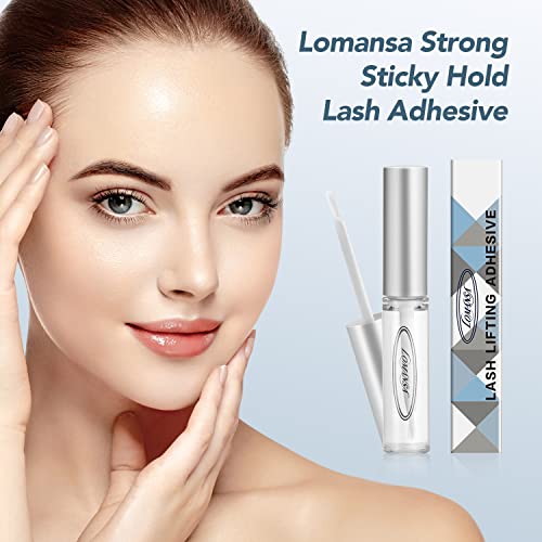Lomansa Lash Lift Glue packaging image emphasizes cruelty-free and vegan formulation.