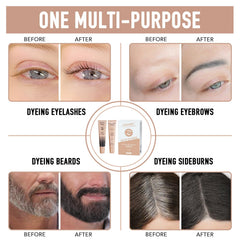 Lomansa Lash Tint Kit application step showing smooth brush for even tint