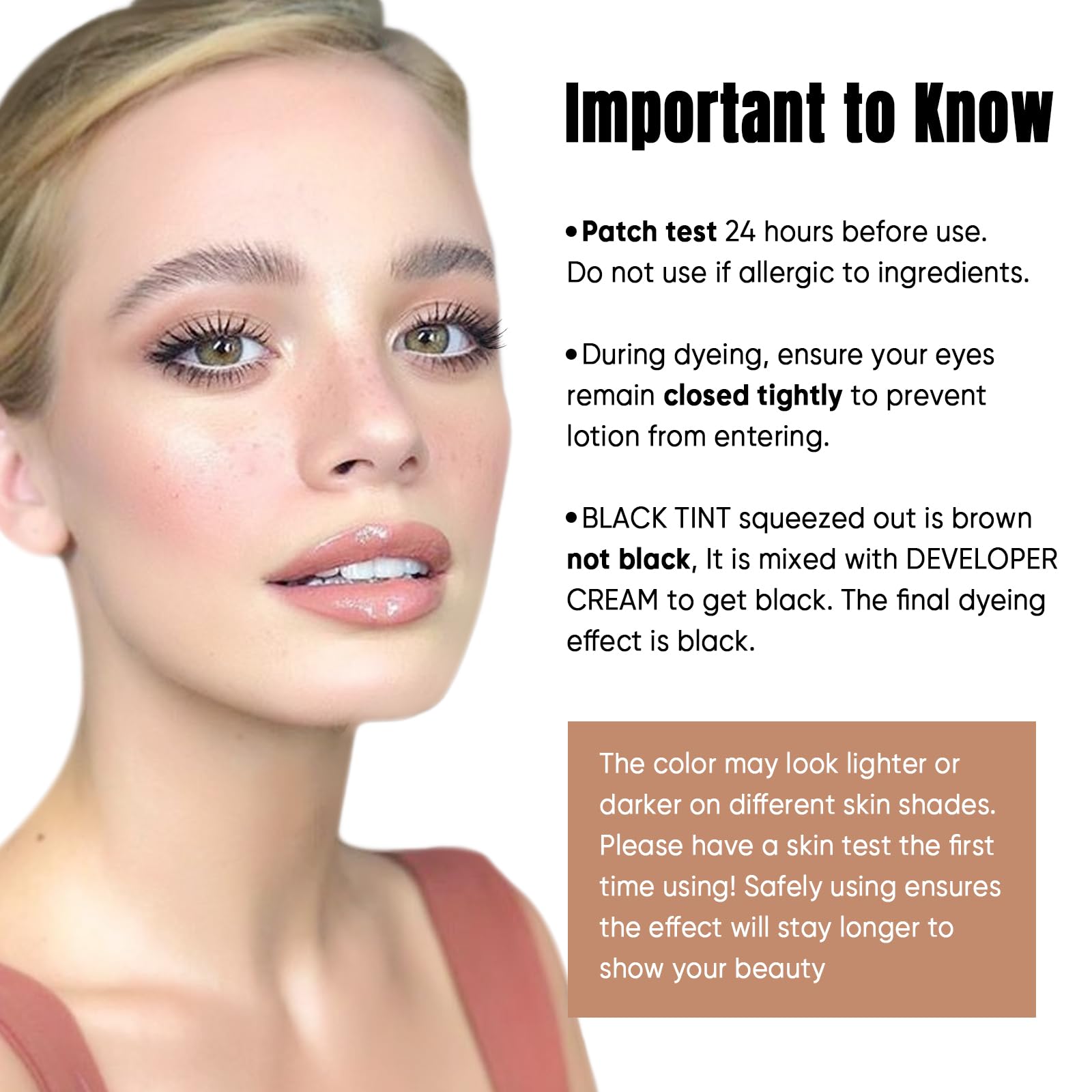 Lomansa Lash Tint Kit tubes and developer ready for easy at-home tinting
