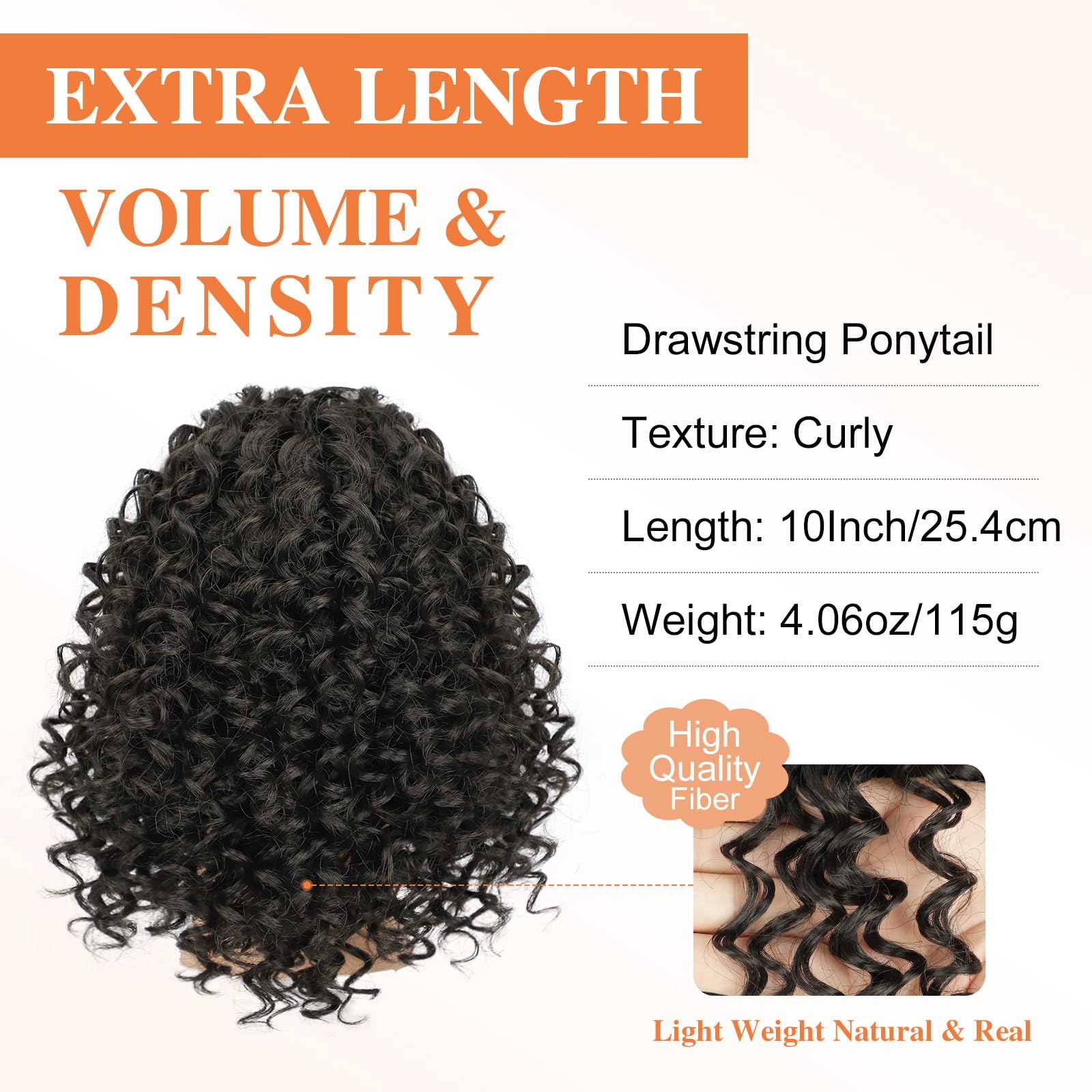 Lommel ponytail extension brown-black shade preview for daily wear and matched styling.