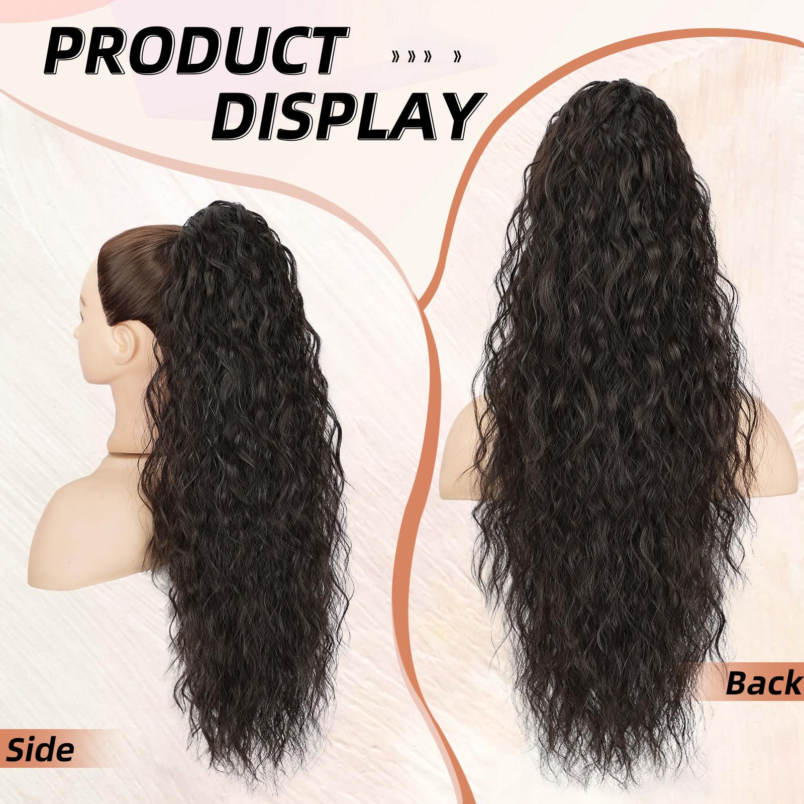 Lommel ponytail extension ideal for weddings and parties for extra volume