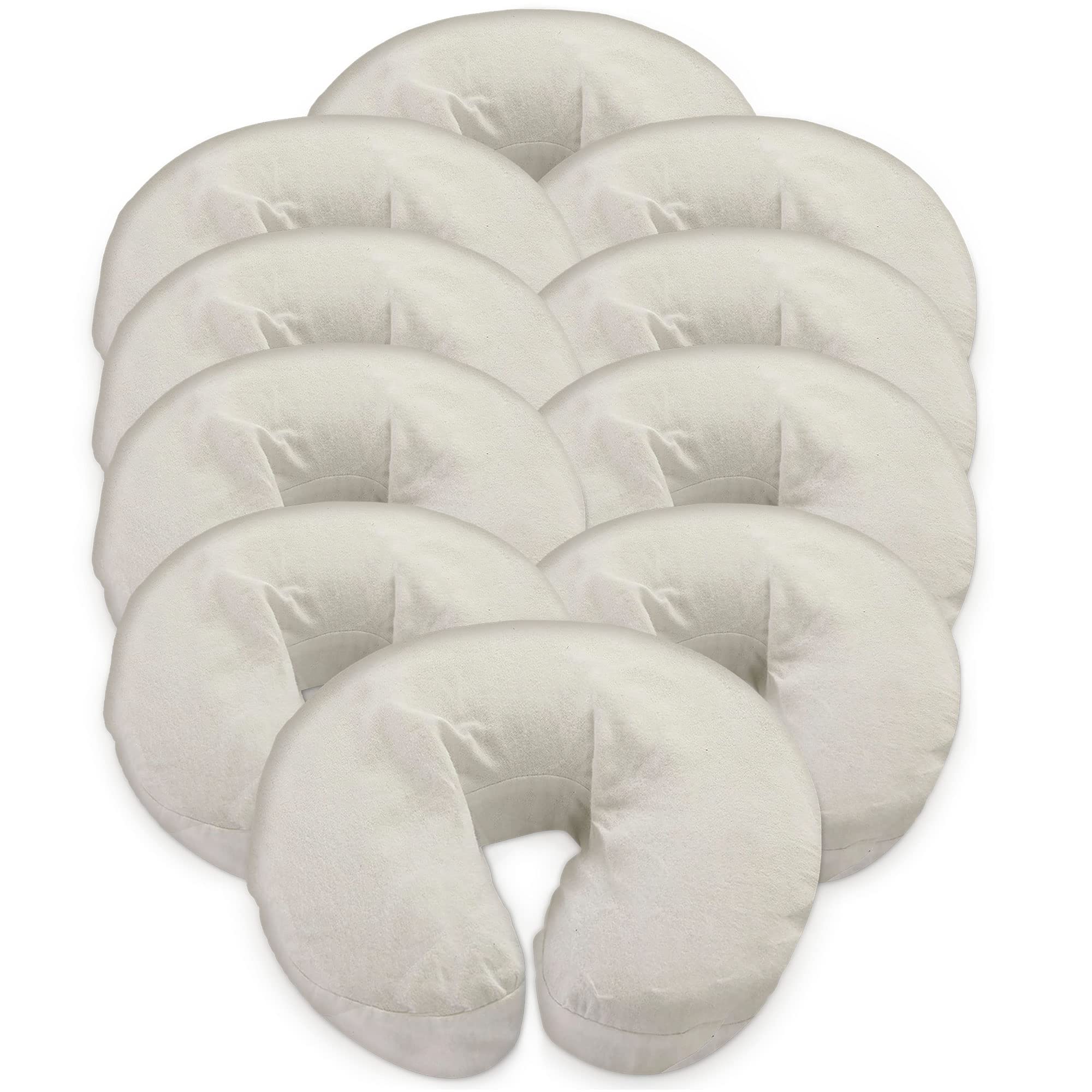 London Linens natural face cradle cover close-up highlighting plush softness for client comfort
